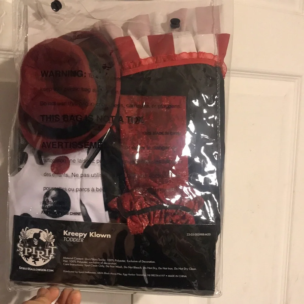 NIP Spirit Girl’s Kreepy Klown Costume